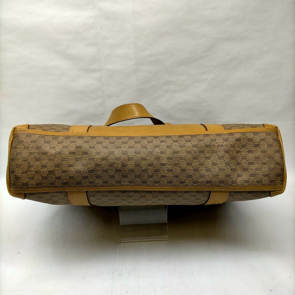 authentic Vintage Gucci Shoulder Bag Brown PVC - Picture 5 of 9